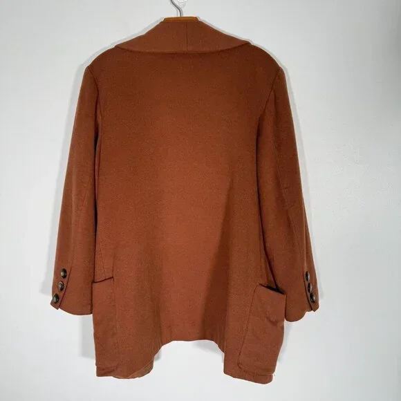 Vintage Dejac Saks-Jandel Wool Angora Cashmere Blazer Coal Old Money Luxury L - Picture 3 of 10